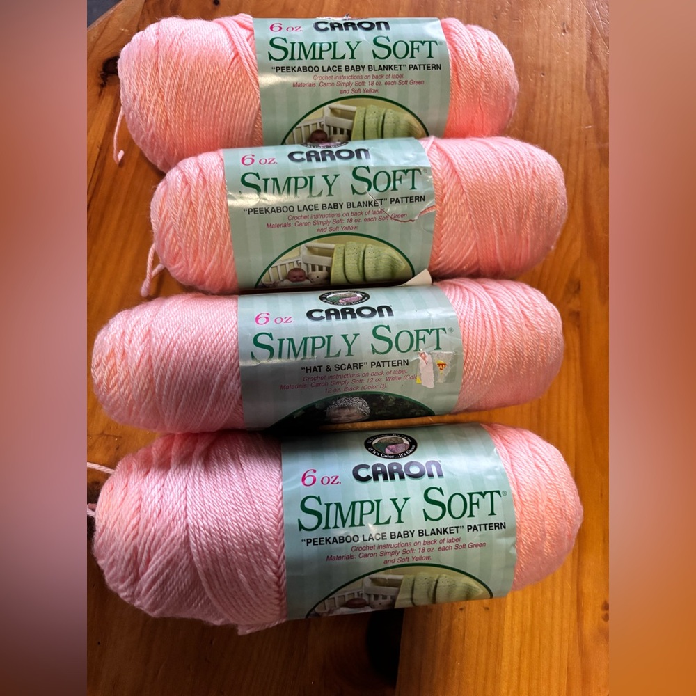 Caron Simply Soft 6oz. Yarn in LT Country Peach 9737 - Picture 2 of 5